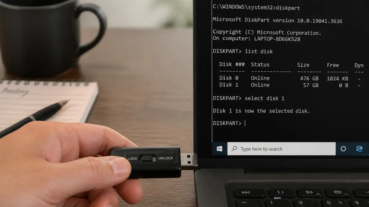 Clé USB protégée en écriture : comment récupérer l’usage du support