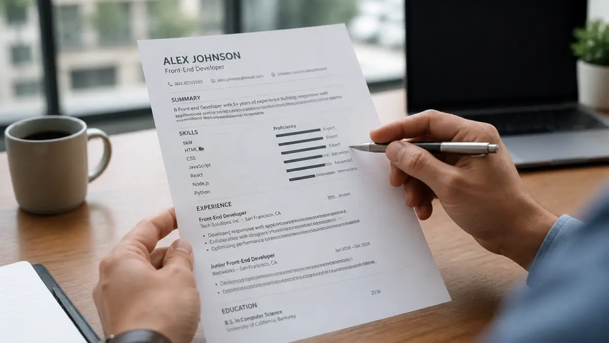 CV développeur web : éléments techniques à mettre en avant dès le départ