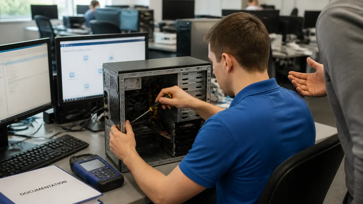 Technicien informatique formation : parcours possibles et compétences terrain